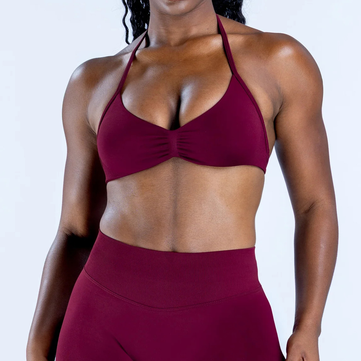 Suspender bra winter berry color winter berry shorts