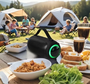 New Bluetooth TWS Super Bass Subwoofer Surround <strong>Led</strong> RGB Lights Multicolor Party Beat Sync Maxbest <strong>Thunder</strong> 8H Battery Speaker - Product Image 2