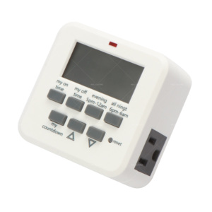 24 Hour Digital Timer Outlet (2 Pack), ON/Off <strong>Program</strong>, <strong>LCD</strong> <strong>Display</strong>, Single Plug-in, 125V 15A for Seasonal Light, Lamp, Heater - Product Image 3