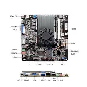 A4 5145M scheda madre con processore DDR3 8G MSATA win10 linux HD VGA LVDS LAN Mini-PCIE wifi mini itx scheda madre - Product Image 2