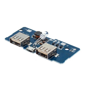 5V 2Aパワーバンク充電器モジュール充電回路基板ステップアップ電源モジュール2AデュアルUSB出力1A入力 - Product Image 4