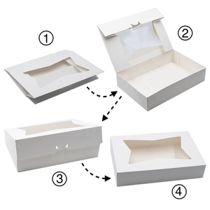 Biodegradable Thickened High Quality Pastry Packaging Donut Cake Cupcake Kraft <strong>Rectangle</strong> Paper <strong>Box</strong> with <strong>Display</strong> <strong>Window</strong> - Product Image 6