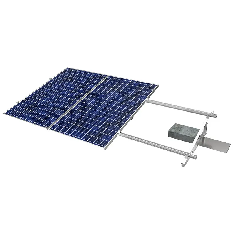 Commercio all'ingrosso installazione rapida in lega di alluminio anodizzato CE treppiede professionale tetto piano sistema di montaggio pannello solare staffa pannello solare
