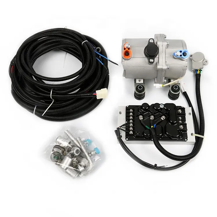 Compressor de ar condicionado automotivo, motor de estacionamento para caminhão, elétrico, ac 12v