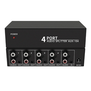 <strong>1</strong>-in-4 Analog Audio <strong>Splitter</strong> <strong>RCA</strong> L/R Aux Stereo Sound Audio Distributor 4-Port PC DVD Speaker <strong>Splitter</strong> for Consumer Electronics - Product Image 1