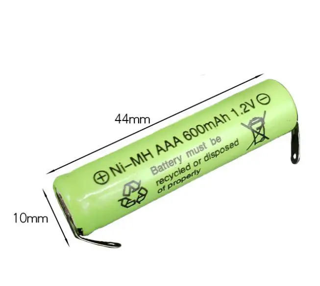 Nimh aaa recarregável 1.2v, tamanho 800mah, ponteira/parte superior reta, bateria nimh aaa