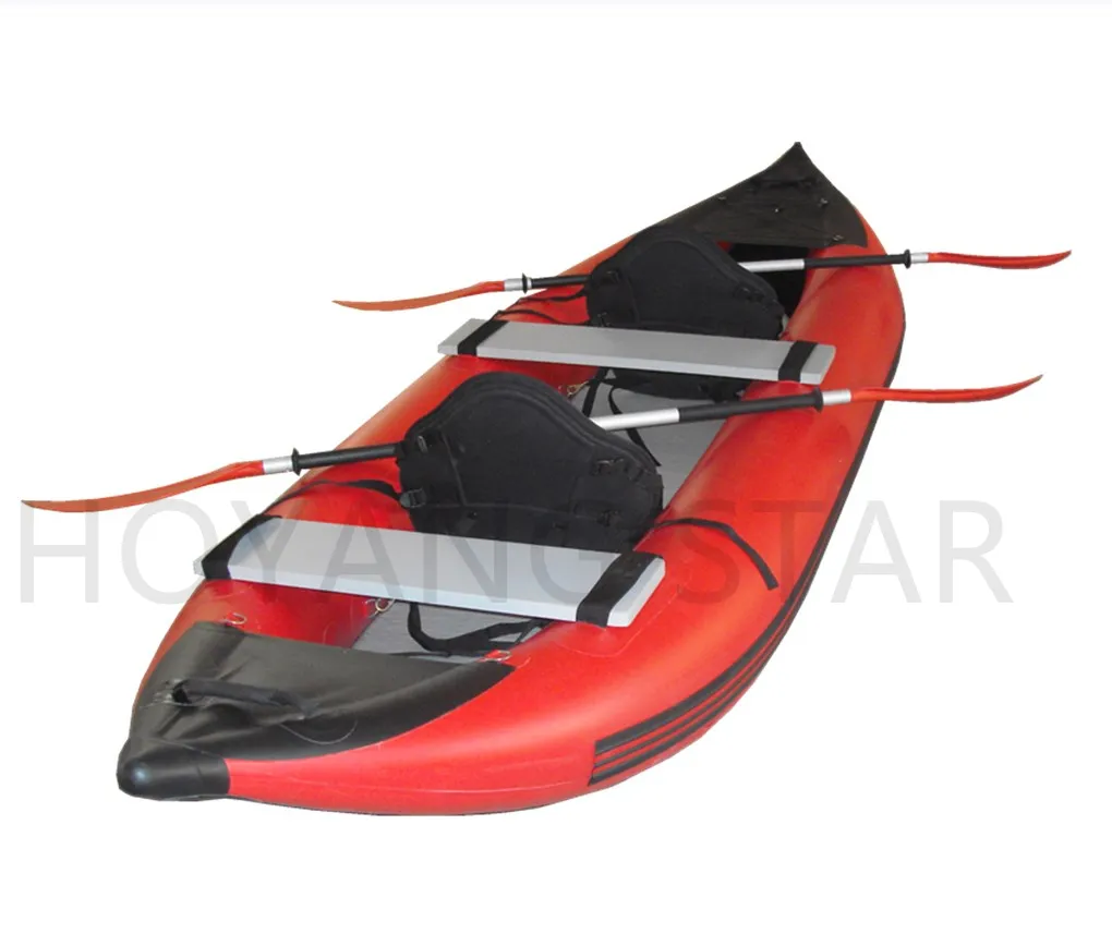 Canoa inflable de PVC/kayak, kayak de pesca, 2 personas sin placa de cola usadas para ocio o competición
