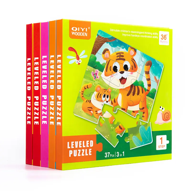 CL666 1-6 anni Puzzle di livello per bambini traffico cognizione animale abbinamento Puzzle di carta Puzzle magnetici