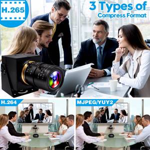 ELP 4K USB <strong>Camera</strong> 3 <strong>Output</strong> Modes CS 2.8-12mm Varifocal 4x Optical Zoom Webcam H.264 30FPS 4k <strong>Camera</strong> for AI
