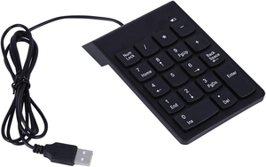 <strong>USB</strong> Wired <strong>Mini</strong> 18-Keys <strong>Numeric</strong> Laptop/Desktop PC Pro <strong>Keyboard</strong> <strong>Keypad</strong> Mechanical Operation for Financial Tasks &amp; Spreadsheet Work - Product Image 2