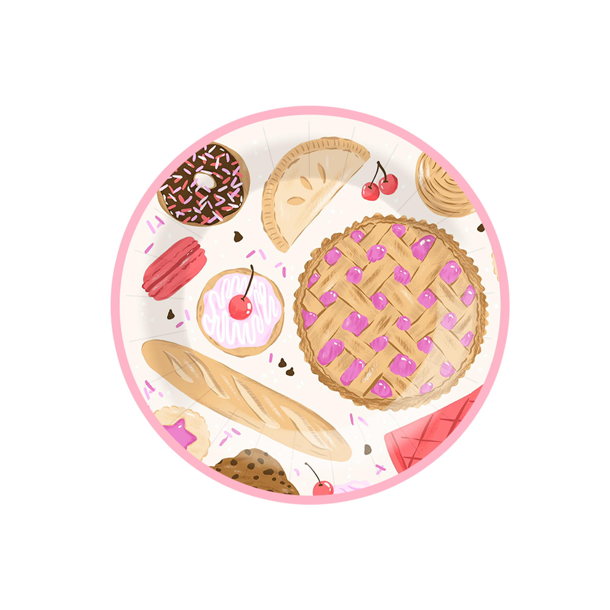 Assiette en carton 7 pouces * 8 pièces