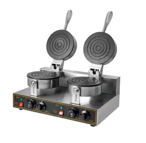 Equipo de cocina de comida rápida, máquina de gofres antiadherente para mesa, máquina giratoria eléctrica para pasteles de burbujas, Catering Ideal