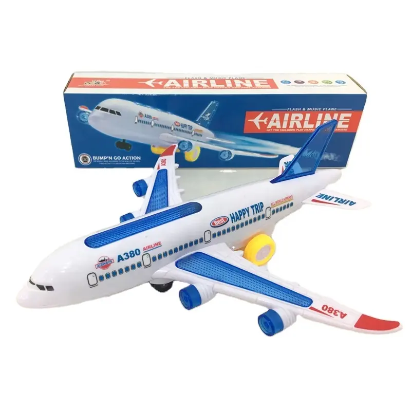 Flugzeuge Luminous Singing 3d Wunderschöne Lichter Musik Rotary Airliner Plastiks pielzeug für Kinder Leuchten Air Plane Toy