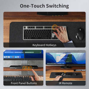 TESmart 2端口双显示器KVM交换机套件HDMI + DP 4K60Hz带USB 3.0扩展坞EDID 2x2 HDMI显示端口KVM交换机 - Product Image 2