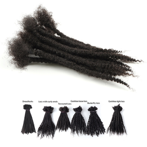 Vastdreads yeni tasarım loc rulo uzatma % 100% insan saçı gevşek uçlu loc uzatma kıvırcık ipuçları dokulu locs özel etiket - Product Image 1