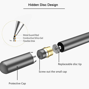 Palm Rejection Sleeve Disc Tip Metal Aluminium Universal Tablet <strong>Stylus</strong> <strong>Pen</strong> for Apple iPad Android Capacitive Touch Screen Pencil - Product Image 3