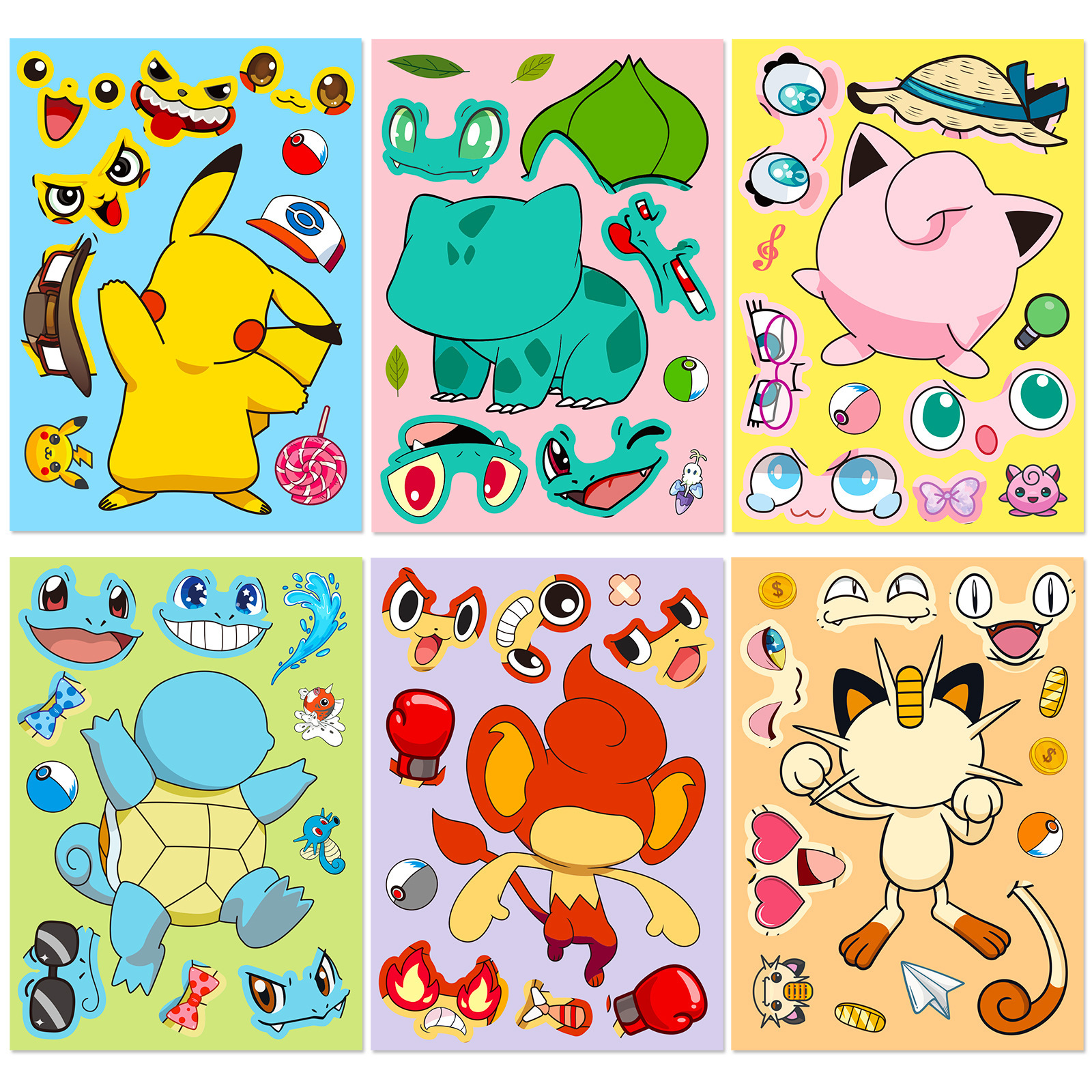 Commandez par multiples de 6-T01041244 Pokémon Face-Cha