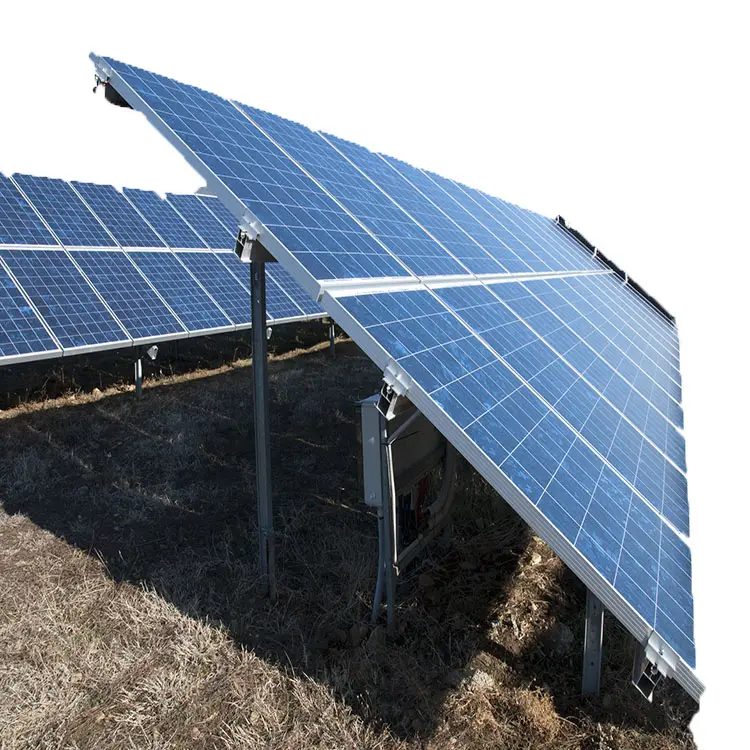 Sistema de montaje solar de acero de aluminio Panel de soporte de tierra de techo plano con riel de panel de energía solar Instalación de campo al aire libre