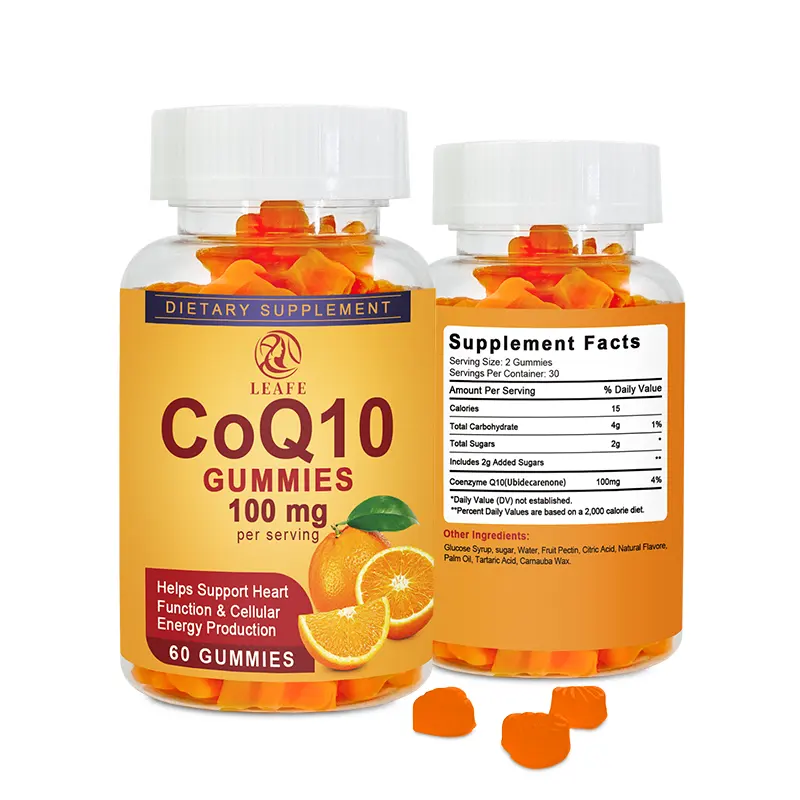 Oem coenzima Q10 Gummies vitamine gommose vegetariane integratori antiossidanti Coq10 Gummies 100MG