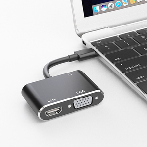 オスUSB3.0からメスVGAメスH.D.M.I、3.5mm補助コンバーターケーブルアダプター1080P-USBアダプター (コンピュータープロジェクター用) - Product Image 3