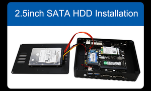 Intel Core I3-4005U/I5-4278U/I5-6260U Mini PC Dual Core Dual Core เอาท์พุตแสดงผลคอมพิวเตอร์ตั้งโต๊ะไม่มีพัดลมกระเป๋านักเรียนพร้อมล็อค - Product Image 2