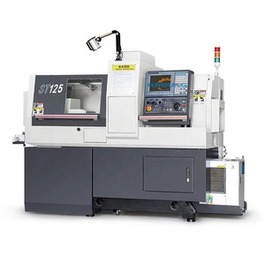 Torno Cnc de tipo suizo, 2 husillos, 5 ejes, torno Cnc SM125 con doble husillo, procesamiento de piezas metálicas de alta precisión - Product Image 1