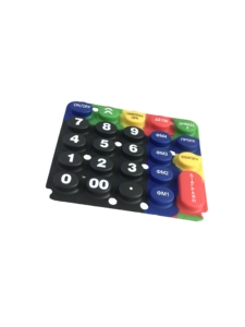 Teclado de goma de silicona Multicolor pantalla personalizada impresión electrodomésticos teclado de silicona tamaño personalizado con píldora de carbono - Product Image 5