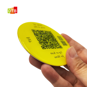Custom NFC Epoxy Sticker Tag RFID Table Menu Card Changeable QR <strong>Code</strong> Social Media Card NFC Google Review Epoxy Card