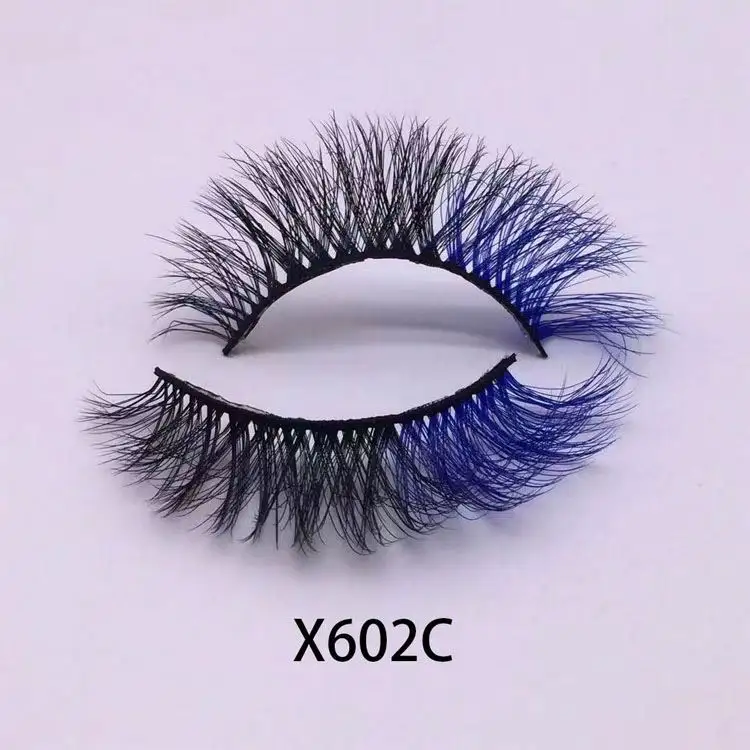private label colorful full strip lash wholesale real mink fur fluffy 25 mm eyelash dramatic mink colored lashes