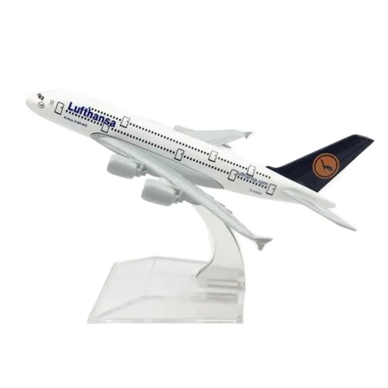 Neuheit Firmen geschenke & Kunst handwerk 1:400 16cm A380 Lufthansa Airline Desktop Flugzeug Modellflug zeug