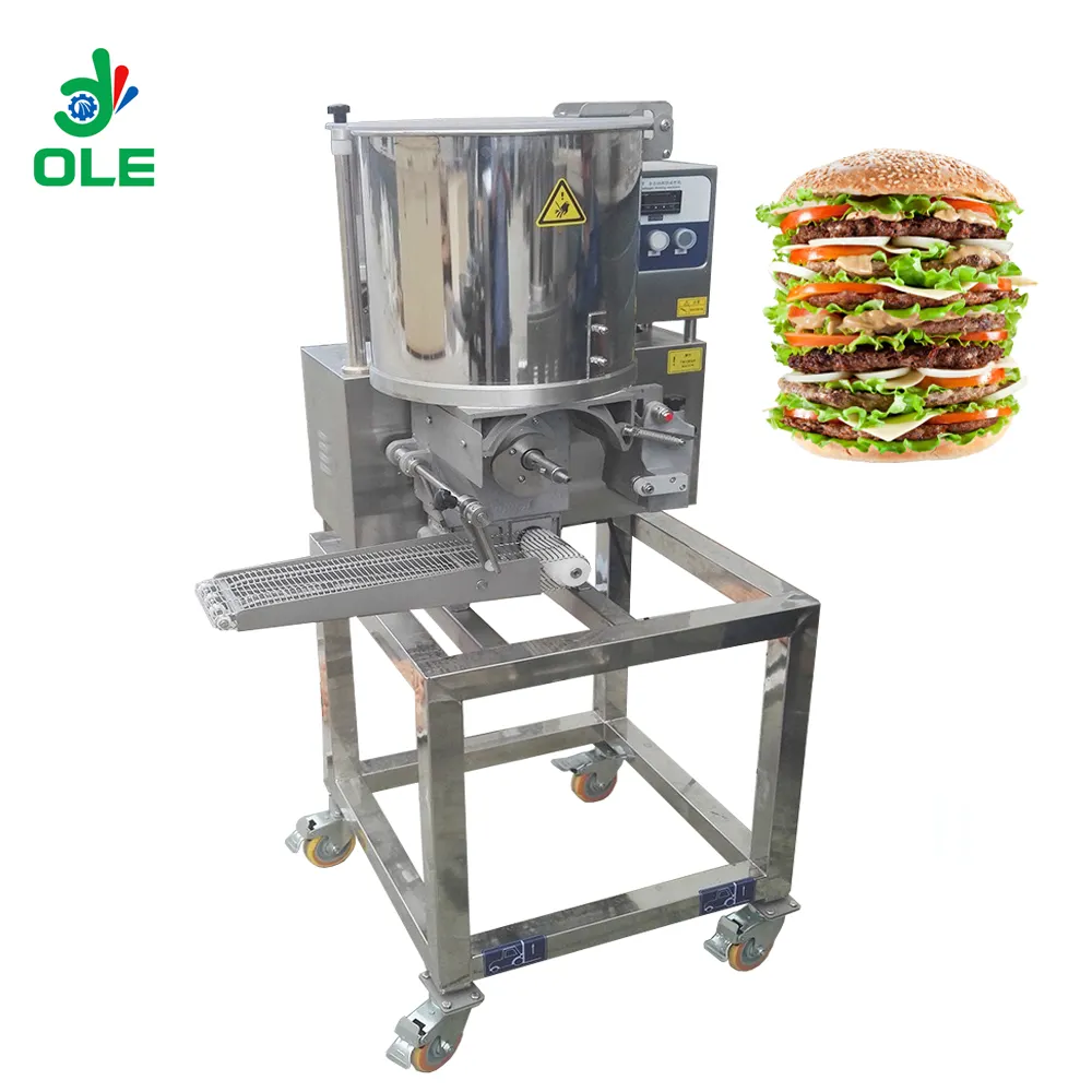 빠른 속도 고기 파이 제조 기계 완전 자동 햄버거 패티 성형 기계