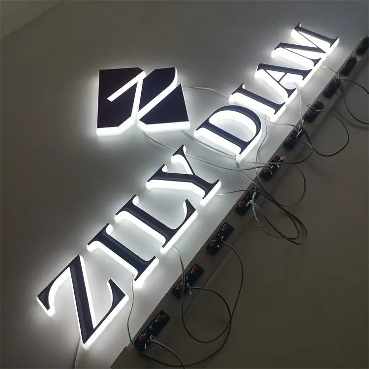 Подсветка наружного освещения светодиодное письмо бизнес-магазин передний логотип знак 3D Акриловый Пользовательский логотип электронный знак