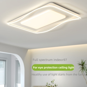 Uzaktan kumanda ile OEM Modern yuvarlak LED tavan ışık çok boyutlu akrilik kapak yatak odası/N oturma odası yeni tasarım - Product Image 4
