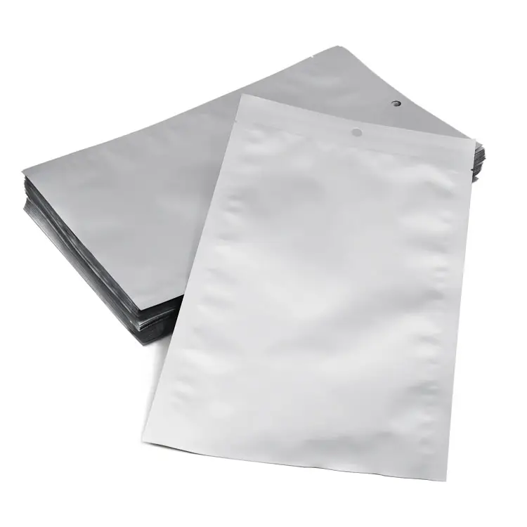 Custom stampato alta barriera resistente foratura tre lati sigillati foglio di alluminio sottovuoto sacchetti di tenuta per il cibo