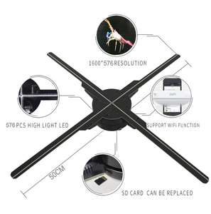 Hologram cihazı 3D Fan Led Hologramme Fan görüntü projektör App kontrol 3D olaylar için holografik görüntü Fan - Product Image 2
