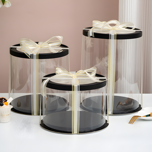 Transparent Cake <strong>Box</strong> Transparent Cover 3-In-1 Multi-Size Baking Package 6 8 12-Inch <strong>Round</strong> Cake <strong>Box</strong> Flower Plush <strong>Toy</strong> <strong>Box</strong> - Product Image 2