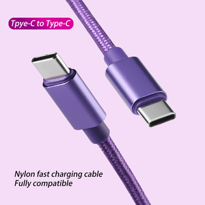 Toptan USB C kablosu 60W hızlı şarj tipi C tipi C kablo PD 60W hızlı şarj naylon telefon laptop veri kablosu kullanarak - Product Image 6