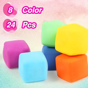 Bán Buôn Giá Rẻ Tùy Chỉnh Sang Trọng Mô Phỏng Cảm Giác Mềm Fidget Vuông Squishy Đồ Chơi Chậm Tăng Căng Thẳng Bóng Ice <span class=keywords><strong>Cube</strong></span> Đồ Chơi - Product Image 3