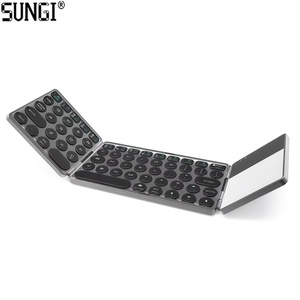 Portable Wireless <strong>Keyboard</strong> Blue Tooth Foldable BT <strong>Keyboard</strong> <strong>With</strong> Touchpad Mouse Folded <strong>Keyboard</strong> for iPad <strong>Android</strong> - Product Image 1
