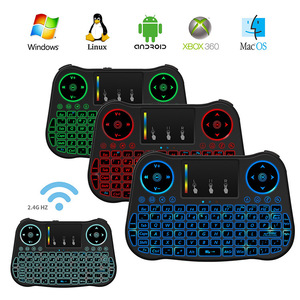 Mini teclado MT08 con panel táctil, teclados con luz LED Smart Mini, Mini Gamepad Control remoto Teclado de TV - Product Image 1