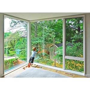Ventana abatible de aluminio de diseño personalizado de alta calidad con panel de mosquitera incorporado ventanas de balcón templado - Product Image 3
