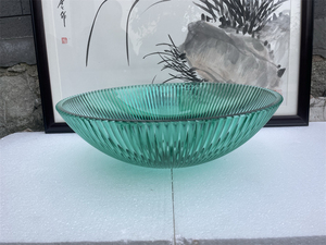 现代14.2 “15.6” 16.5 “艺术玻璃圆形台面浴室梳妆台水槽 - Product Image 3