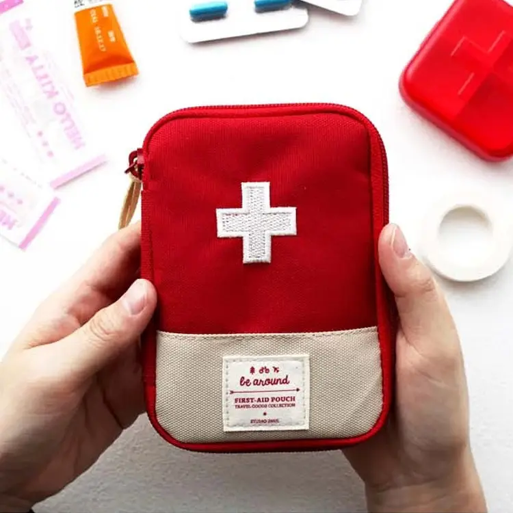 Schöne tragbare Mini-Medizintüte erste-Hilfe-Satz medizinische Notfall-Sets Organisator Outdoor Haushalt Medizin Pille-Aufbewahrungsbeutel
