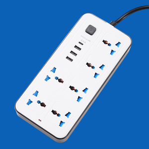 高品质6路扩展插座，带3个USB 1 C型3米家用工业交流插座通用电源插座