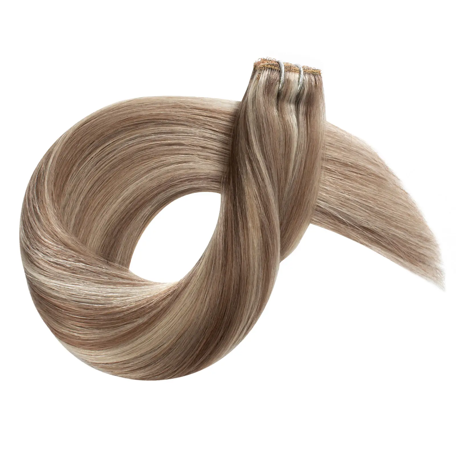 Precio barato Cabello europeo Doble dibujado 100% Remy Cabello humano 100g 120g 160g Clip de encaje en el cabello