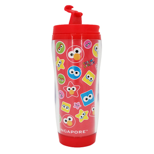 Promotional Gift 380ml Double Wall Plastic Coffee Mug Custom Can <strong>Be</strong> Split with Insert Color Paper Cartoon Water Bottle