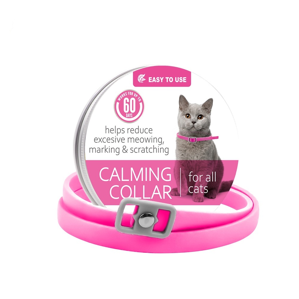 Collier rose avec boucle, 38 cm, Calming Cats