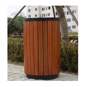 简易户外塑木垃圾桶花园街社区公用垃圾桶回收垃圾箱 - Product Image 3