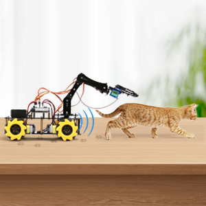 ACEBOOT WiFi IOT progetto 4WD ruote Mecanum Robot braccio Kit per auto per Arduino stelo di educazione per bambini giocattoli di codifica di apprendimento per i bambini