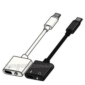 USB C到耳机插孔适配器，带3.5毫米立体声辅助音频和C型充电器转换器耳机适配器 - Product Image 1